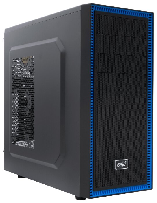 TESSERACT BF (ATX, Black-Blue, CPU 169mm, VGA 310mm, 1 x USB3.0, 1 x USB2.0, Audio x 1, Mic x 1, Ext. 5.25"x 2, Int. 3.5"x4, 2.5"x3, Rear fan 120mm, W/O PSU) (712220)