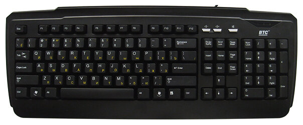 Клавиатура BTC 5105U-BL Black USB