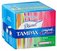 TAMPAX тампоны Compak Fresh Super 16 шт.