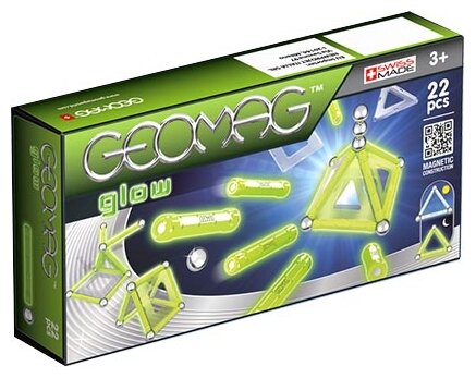 Магнитный конструктор Geomag Glow 22 детали