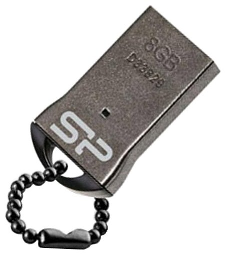 Флеш накопитель 8GB Silicon Power Touch T01, USB 2.0, Черный