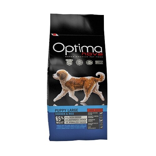 Сухой корм для щенков OptimaNova курица 12 кг