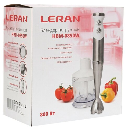 Отзыв о Блендер погружной Leran HBM-0615R Не шумный. Удобный и компактный. Цена