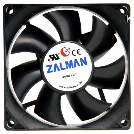 Вентилятор Zalman ZM-F1 Plus (SF) 80x80mm черный 3-pin 20-23dB 85gr Ret