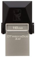 Флешка Kingston DataTraveler microDuo 3.0 16GB черный