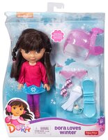 Кукла Dora the Explorer Даша-путешественница Даша любит зиму, 20 см, CGV56