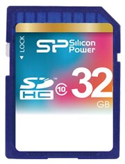 Карта памяти SDHC Silicon Power 32Gb class 10 UHS-I 40MB/s SP032GBSDH010V10, 1шт.