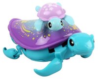 Интерактивная игрушка робот Moose Little Live Pets Черепашка с малышом 28315 голубой/фиолетовый