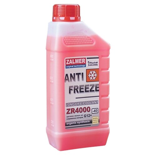 Антифриз Zalmer Antifreeze ZR4000 LLC G12+ красный -40с 1кг нетто ZR40R001 .