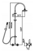 Душевая стойка ZorG InoX SZR-0833 Orbis