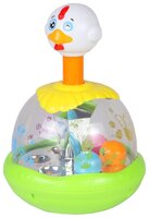 Юла-карусель Huile Plastic Toys Утка-каруселька (Y61196) белый/желтый/зеленый