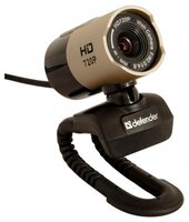 Веб-камера Defender G-lens 2577 HD720p черно-золотой