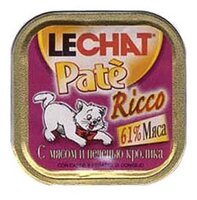 Корм для кошек LeChat Pate Ricco с Мясом и печенью Кролика (0.1 кг) 1 шт. 0.1 кг 1