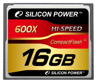 Карта памяти 16Gb Compact Flash Silicon Power 600x (SP016GBCFC600V10)