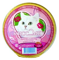 Корм для кошек Кисс…Мяу Курочка и кролик с зеленью в ламистере (0.1 кг) 1 шт. 0.1 кг 1