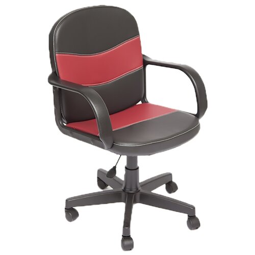 фото Компьютерное кресло TetChair Багги, обивка: искусственная кожа, цвет: черный/бордовый