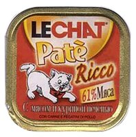 Корм для кошек LeChat Pate Ricco с Мясом и Куриной печенью (0.1 кг) 1 шт. 0.1 кг 1