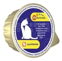 Корм для кошек VitAnimals Консервы для кошек Цыпленок (0.125 кг) 1 шт. 0.125 кг 1