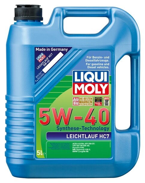 Масло Моторное Liqui Moly Leichtlauf Hc7 5w-40, 5 Liqui moly арт. 2309