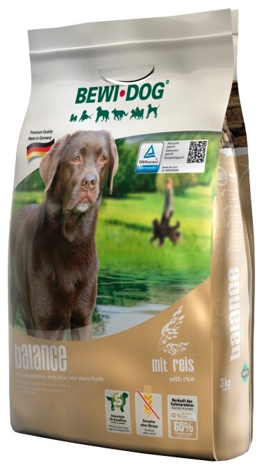 Bewi Dog Balance with Rice для собак с низкой активностью, для пожилых собак
