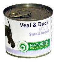 Корм для собак Nature's Protection Консервы Dog Adult Small Breed Veal & Duck (0.2 кг) 1 шт.