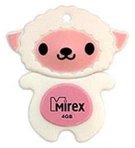 Флеш-накопитель USB 4GB Mirex SHEEP PINK (ecopack)