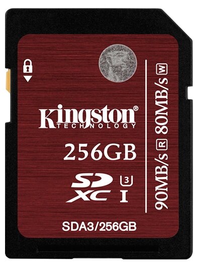 Карта памяти SecureDigital 256Gb Kingston SDS2/256GB {SDXC Class 10 UHS-I U3 Canvas Select Plus}