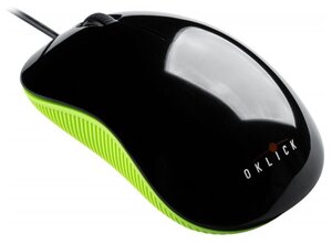 Мышь OKLICK 165M Optical mouse Black-Green USB