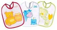 Canpol Babies Набор нагрудников Cotton terry bibs 3 pcs, 3 шт , расцветка: голубой