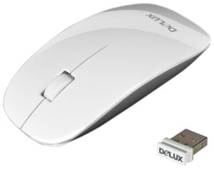 Беспроводная мышь Delux DLM-111GL White USB
