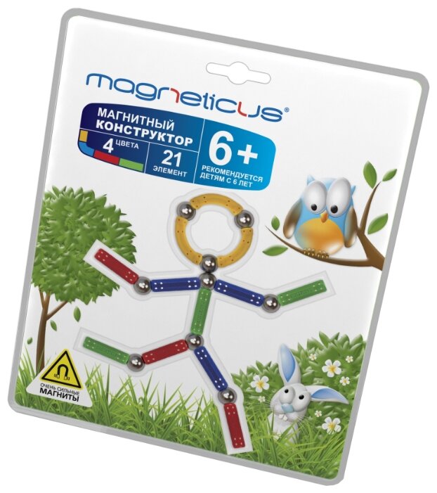 Конструктор Magneticus МК-0021-2 Человечек 21 элемент