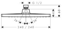 Верхний душ Hansgrohe Crometta E 240 1jet 26726000