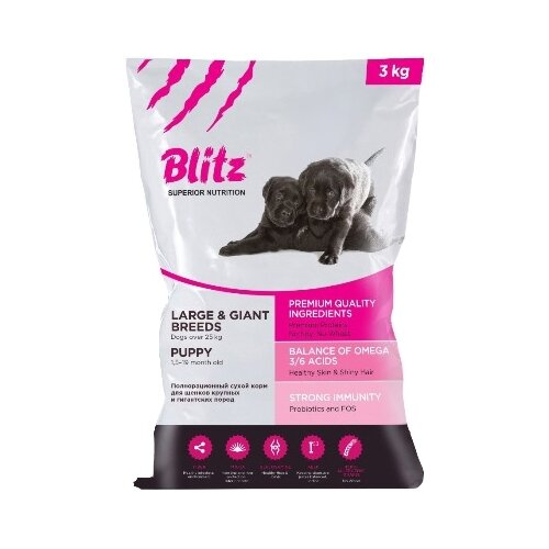 BLITZ PUPPY LARGE & GIANT корм для щенков крупных пород 2кг