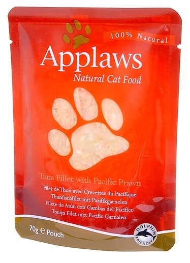 Applaws (0.07 кг) 1 шт. Cat Pouch Tuna Fillet with Pacific Prawn