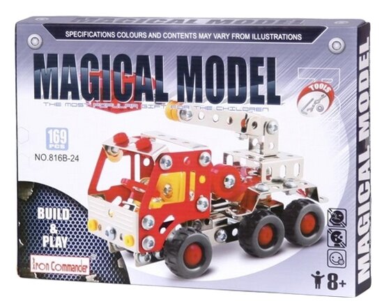 Конструктор металлический "Пожарная машинка" 169 дет. (1568505)