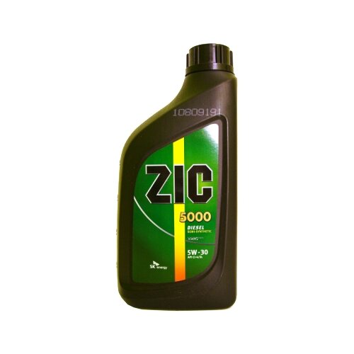Полусинтетическое моторное масло ZIC 5000 5W-30, 6 л