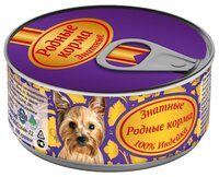 Корм для собак Родные корма Знатные консервы 100% индейка для взрослых собак (0.1 кг) 1 шт.