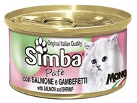 Корм для кошек Simba Паштет для кошек Лосось с креветками (0.085 кг) 3 шт.