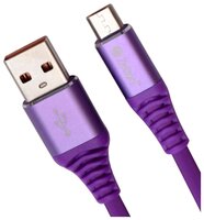 Кабель Zetton Round Soft USB - microUSB 1 м белый