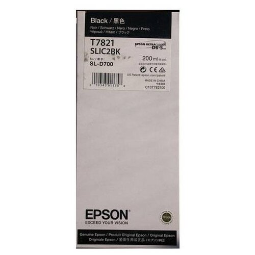 Картридж Epson C13T782100, 200 стр, черный