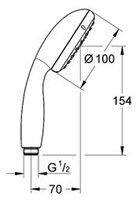 Лейка для душа Grohe Tempesta 27597000 хром