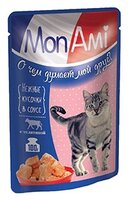 Корм для кошек MonAmi Кусочки в соусе для кошек Телятина (0.1 кг) 24 шт.
