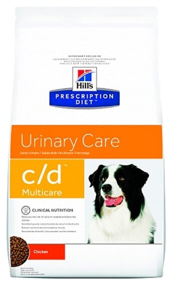 Сухой диетический корм для собак Hill's Prescription Diet c/d Multicare Urinary Care при профилактике мочекаменной болезни (мкб),с курицей, 1,5кг
