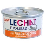 Корм для кошек LeChat Mousse с Курицей и Индейкой (0.085 кг) 1 шт. - изображение