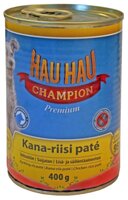 Корм для собак Hau-Hau Champion Консервы "Паштет из курицы с рисом" (0.4 кг) 1 шт.