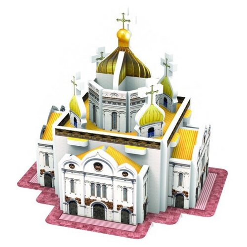 Игрушка 3D пазл IQ 3D PUZZLE Храм Христа Спасителя Москва 8*7.5*8см 18 деталей 17029 5+
