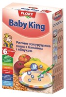 Каша Flory безмолочная Baby King рисово-кукурузная с бананом и яблоком (с 6 месяцев) 160 г
