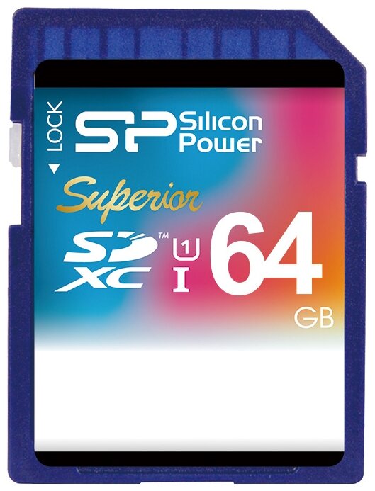 Флеш карта SD 64GB Silicon Power Superior SDXC Class 10 UHS-I 90 MB/s