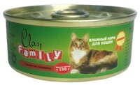 Корм для кошек CLAN Family Паштет из говядины для кошек (0.1 кг) 1 шт.