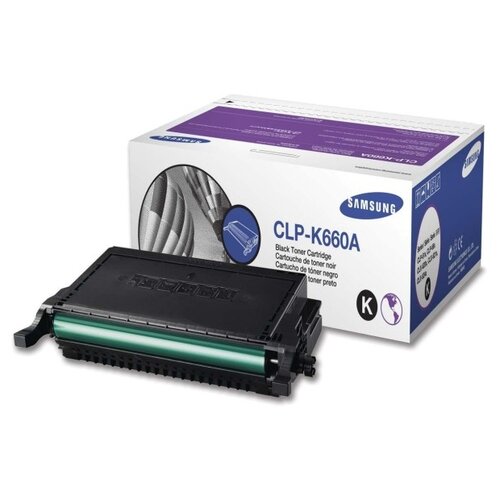 Картридж Samsung CLP-K660A, 2500 стр, черный тонер samsung clp 500 510 610nd 615 620 660n 670 clx 6200 6210 6220 6240 xerox phaser 6100 master cyan 210г банка 5к